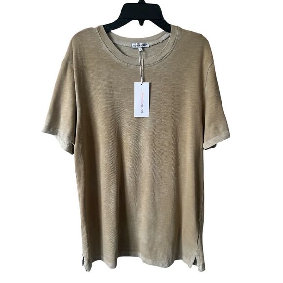 NWT Cotton Citizen Presley Unisex S/S Vintage Wash Tan Tee Small Reg. $90 - Picture 1 of 10